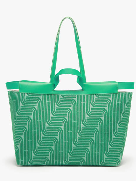 Schoudertas Camille Jacquard En Leder Lancel Groen camille A12775 ander zicht 4