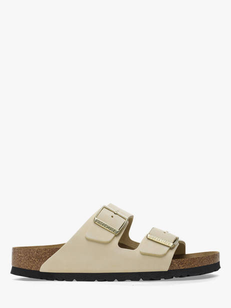 Slippers Arizona Big Buckle Uit Leder Birkenstock Beige women 1026585