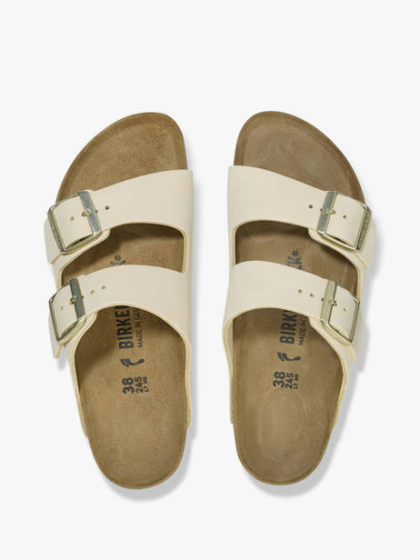 Slippers Arizona Big Buckle Uit Leder Birkenstock Beige women 1026585 ander zicht 1