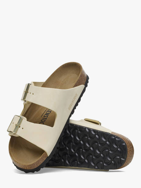 Slippers Arizona Big Buckle Uit Leder Birkenstock Beige women 1026585 ander zicht 4