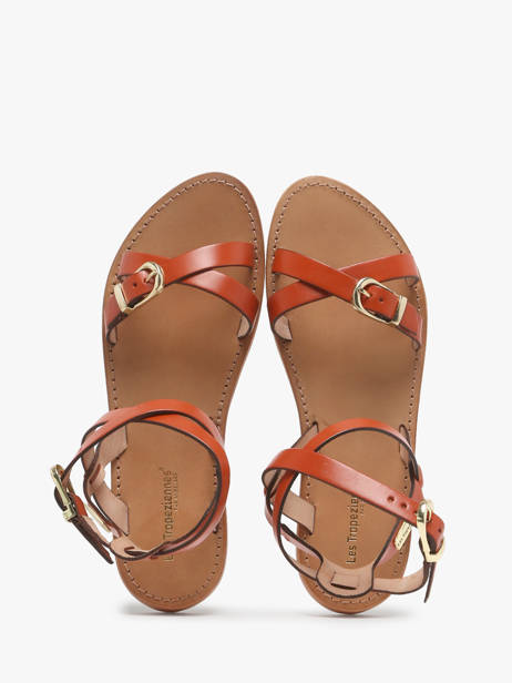 Sandalen Hepana Uit Leder Les tropeziennes Rood women HEPANA ander zicht 1