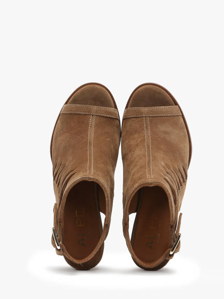 Enkellaarsjes Met Hak Liset Uit Leder Alpe Bruin women 50981101 ander zicht 4