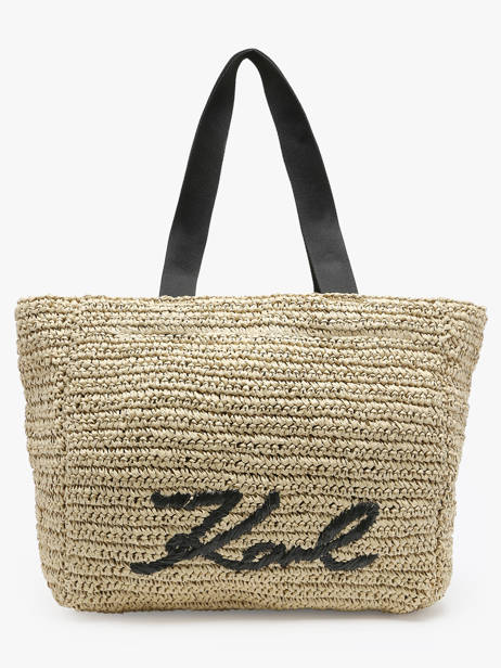 Handtas K Signature Raphia Karl lagerfeld Wit k signature 241W3064