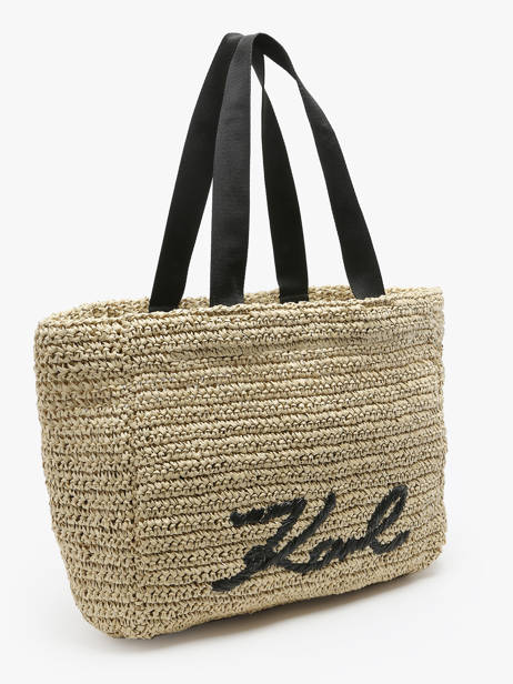 Handtas K Signature Raphia Karl lagerfeld Wit k signature 241W3064 ander zicht 2