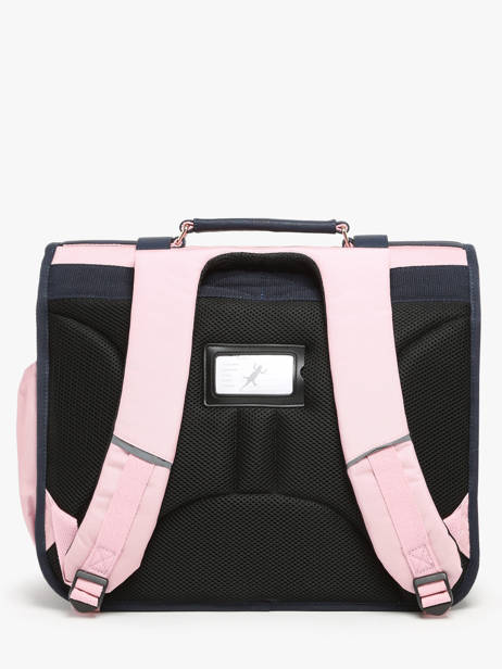 Boekentas 3 Compartimenten Cameleon Roze vintage family boulanger CA41 ander zicht 4