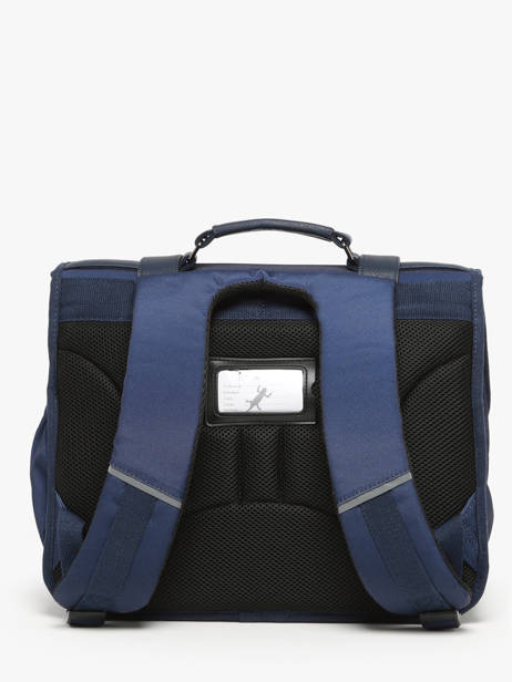 Boekentas 2 Compartimenten Cameleon Blauw vintage family boulanger CA38 ander zicht 4