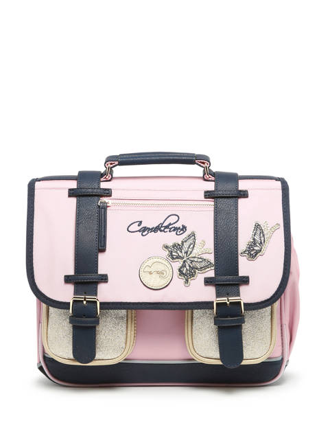 Boekentas 2 Compartimenten Cameleon Roze vintage family boulanger CA35 ander zicht 6
