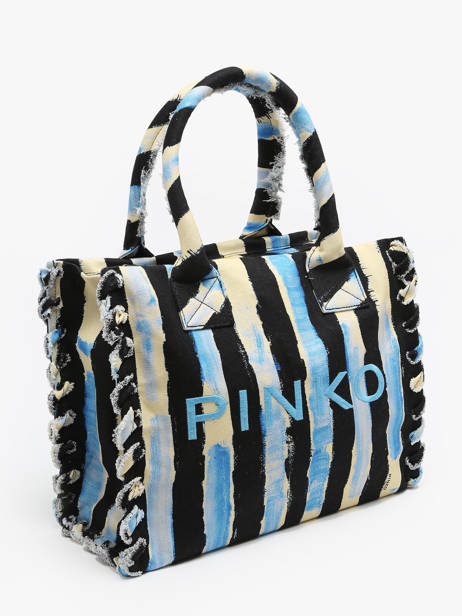 Schoudertas Logo Shopper Katoen Pinko Veelkleurig logo shopper A0PZ ander zicht 2