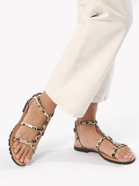 Sandalen Uit Leder Les tropeziennes Goud women HEXOM ander zicht 2