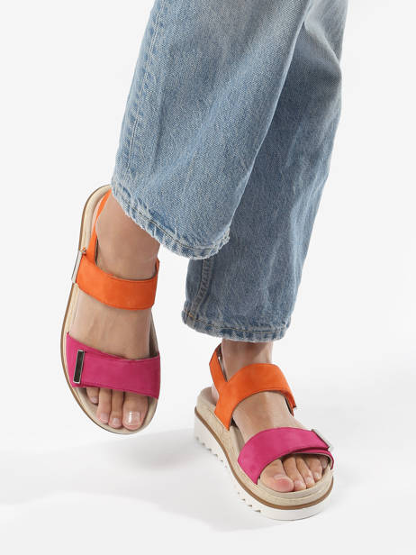 Velcro Sandalen Dominica Uit Leder Mephisto Roze women P5142376 ander zicht 2