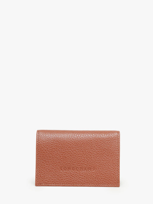 Longchamp Le foulonné Kredietkaarthouder Bruin