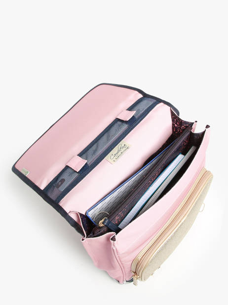 Rugzak 2 Compartimenten Cameleon Roze vintage family boulanger SD39 ander zicht 3