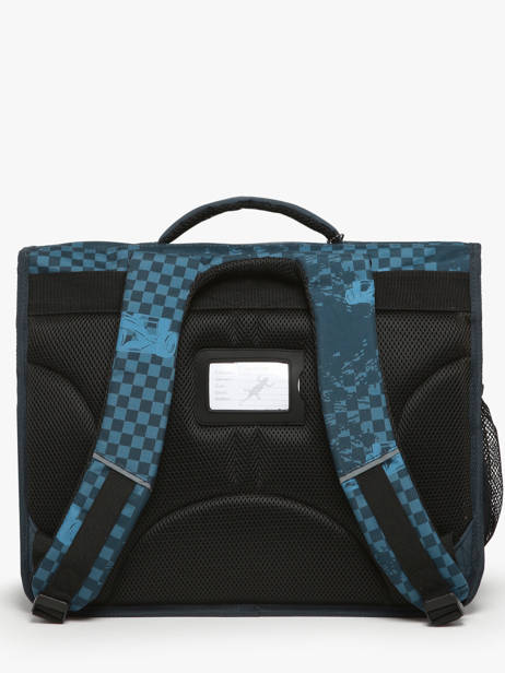 Boekentas Kind 3 Compartimenten Cameleon Blauw actual CA41 ander zicht 4