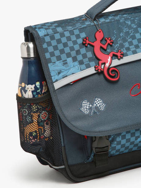 Boekentas Kind 3 Compartimenten Cameleon Blauw actual CA41 ander zicht 5