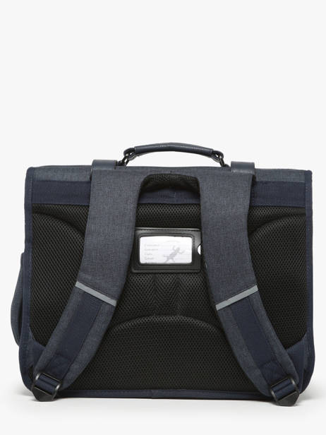 Boekentas Kinderen 2 Compartimenten Cameleon Blauw vintage urban CA38 ander zicht 4