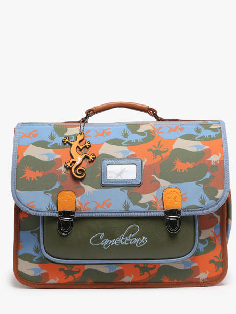 Boekentas Kind 2 Compartimenten Cameleon Veelkleurig retro CA38