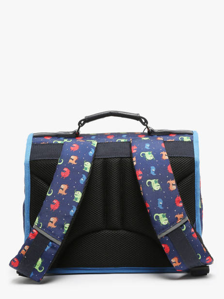 Boekentas Rétro 1 Compartiment Cameleon Veelkleurig retro CA32 ander zicht 4