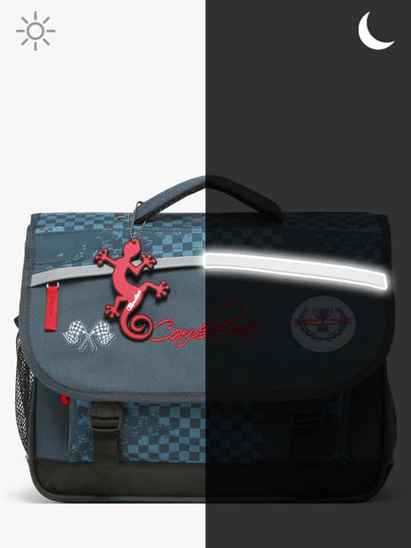 Boekentas Kind 2 Compartimenten Cameleon Blauw actual BAS-CA35 ander zicht 7