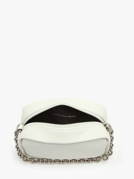 Cross Body Tas Monochain Gerecycleerd Polyester Calvin klein jeans Beige monochain K611949 ander zicht 3