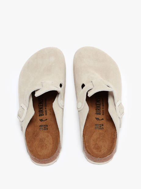 Slippers Boston Uit Leder Birkenstock Beige women 1024740 ander zicht 3