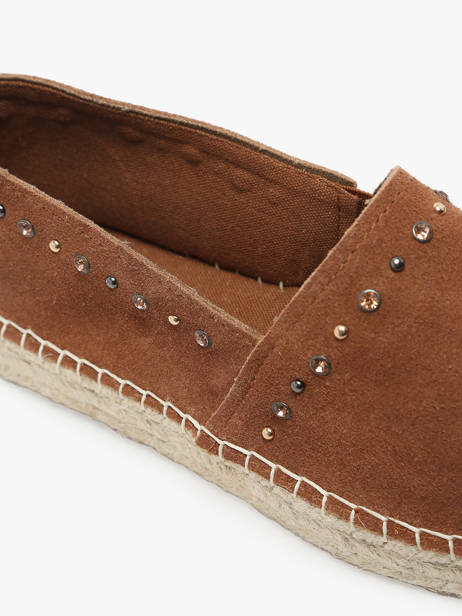 Espadrilles Uit Leder Colors of california Bruin women HCESPA10 ander zicht 1