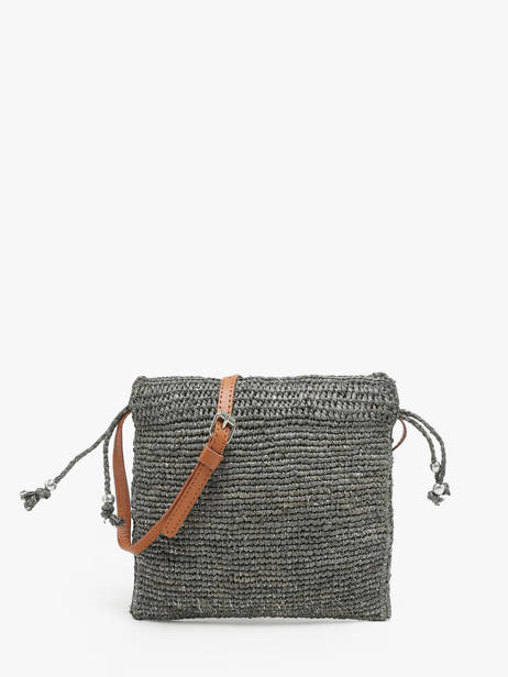 Cross Body Tas L'atelier Du Crochet Raphia Le voyage en panier Grijs l'atelier du crochet AM773 ander zicht 4