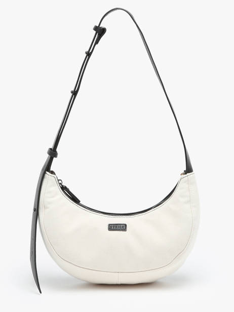 Schoudertas M Sosoomao Katoen En Leder Etrier Zwart sosoomao coton ECSC057M