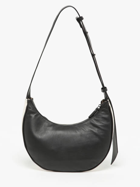 Schoudertas M Sosoomao Katoen En Leder Etrier Zwart sosoomao coton ECSC057M ander zicht 4