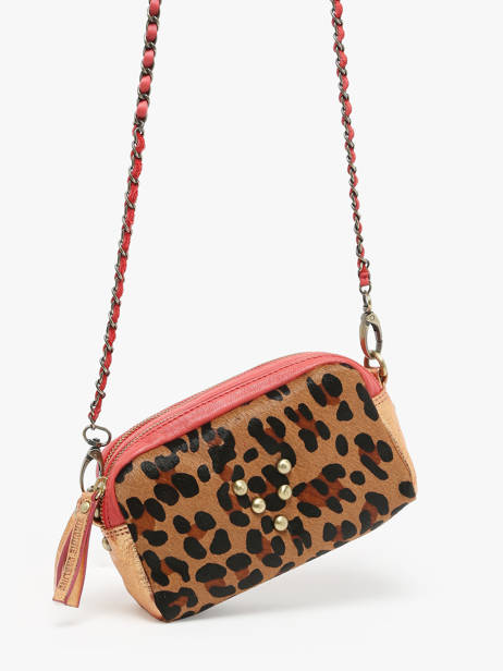 Cross Body Tas Leopard Leder Virginie darling Roze make up MMUSMINC ander zicht 2