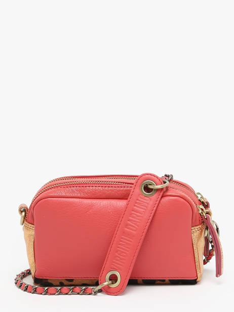 Cross Body Tas Leopard Leder Virginie darling Roze make up MMUSMINC ander zicht 4