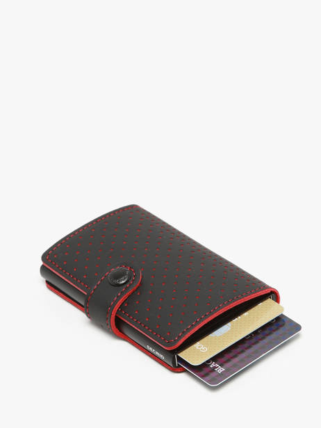Kaarthouder Perforated Leder Secrid Zwart perforated MPF ander zicht 2
