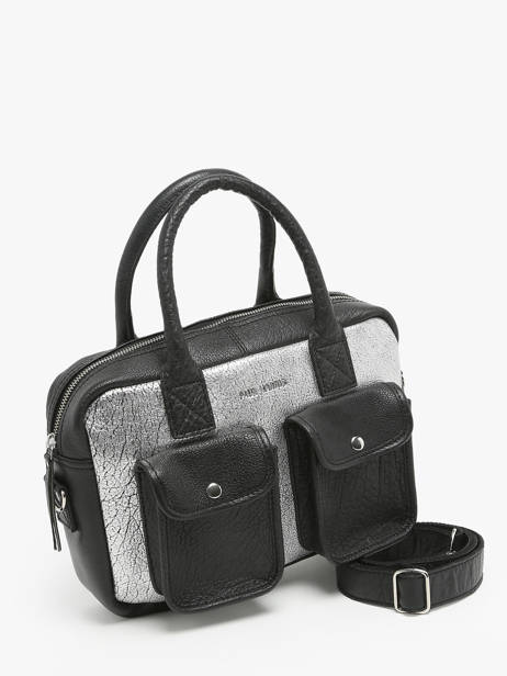 Cross Body Tas Argento Leder Paul marius Zwart argento DANDSARG ander zicht 2