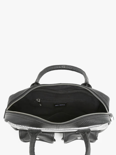 Cross Body Tas Argento Leder Paul marius Zwart argento DANDSARG ander zicht 3