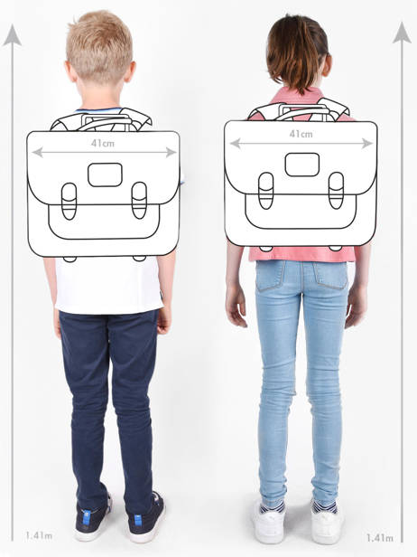 Boekentas Op Wieltjes 2 Compartimenten Tann's Veelkleurig les fantaisies f 43269 ander zicht 1