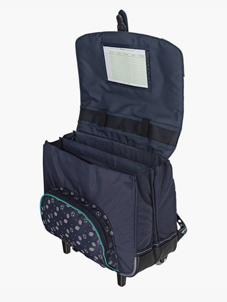 Boekentas Op Wieltjes 2 Compartimenten Tann's Blauw les fantaisies g 42257 ander zicht 2