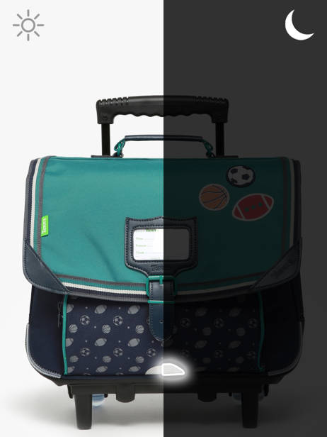 Boekentas Op Wieltjes 2 Compartimenten Tann's Blauw les fantaisies g 42257 ander zicht 7