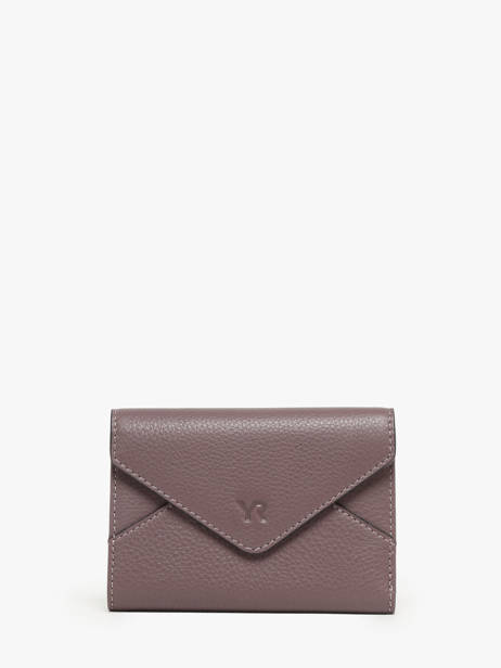 Portefeuille Leder Yves renard Violet enveloppe 29223