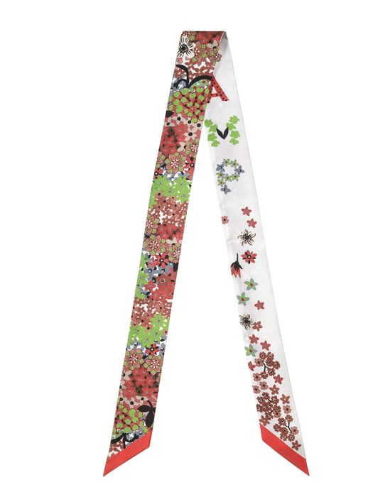 Longchamp Soie unie Foulard Oranje