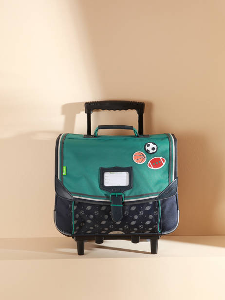 Boekentas Op Wieltjes 2 Compartimenten Tann's Blauw les fantaisies g 42257 ander zicht 6