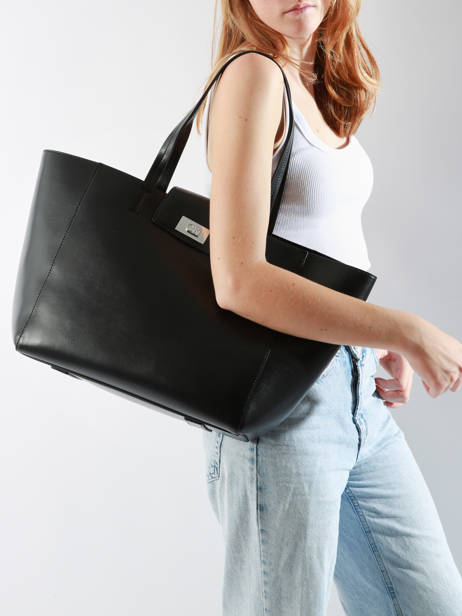 Schoudertas Ck Push Gerecycleerd Polyester Calvin klein jeans Zwart ck push K612148 ander zicht 1