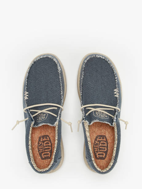 Mocassins Wally Braided Hey dude Blauw men 4003 ander zicht 3