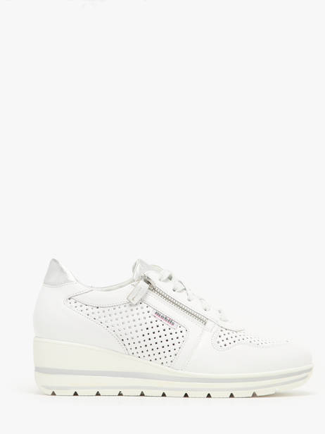 Sneakers Met Sleehak Uit Leder Mephisto Wit women P5144311