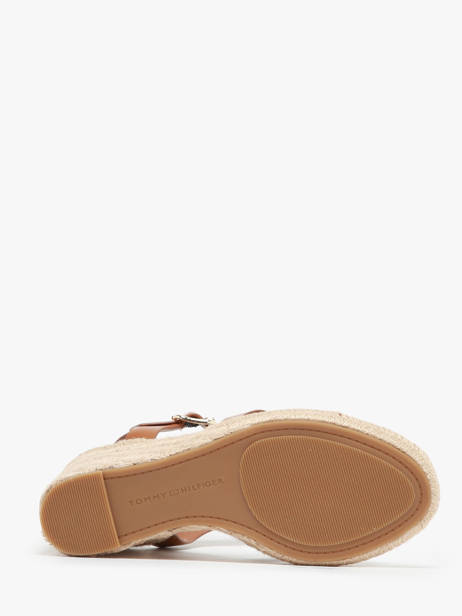 Sandalen Met Platformzool Uit Leder Tommy hilfiger Bruin women 7925GQS ander zicht 4