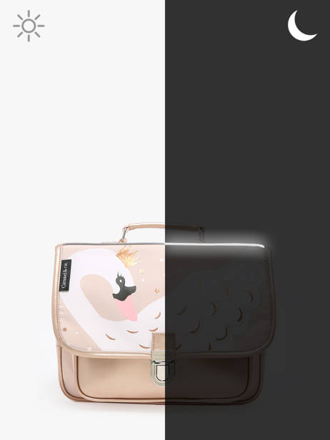 Boekentas 1 Compartiment Caramel et cie Roze boheme FI ander zicht 5