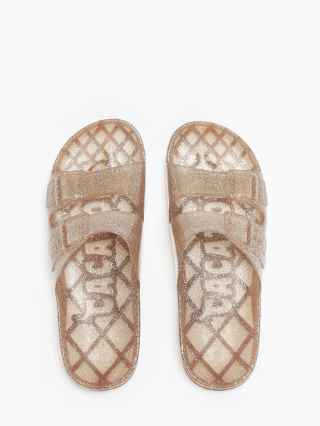Slippers Anjo Glitter Cacatoes Beige women ANJOGLIT ander zicht 3