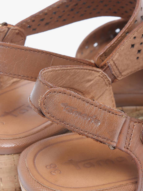 Sandalen Met Sleehak Uit Leder Tamaris Bruin women 42 ander zicht 2