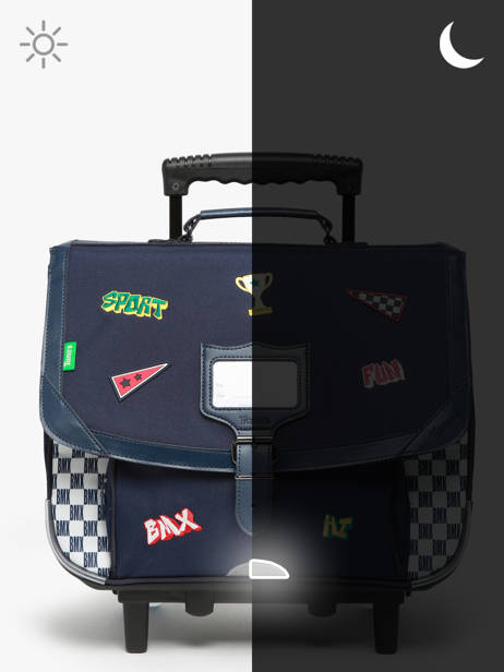 Boekentas Op Wieltjes 2 Compartimenten Tann's Blauw les fantaisies g 42252 ander zicht 5