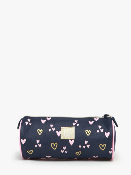 Pennenzak 1 Compartiment Milky kiss Blauw heart of gold 4419 ander zicht 2