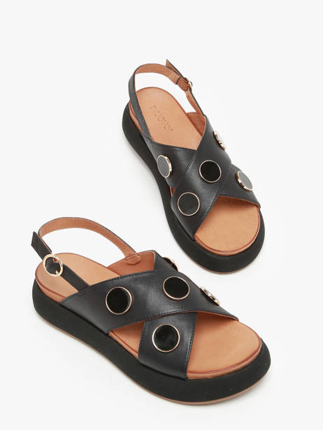 Sandalen Uit Leder Inuovo Zwart women A96010 ander zicht 1