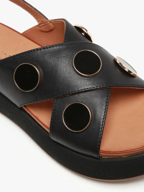 Sandalen Uit Leder Inuovo Zwart women A96010 ander zicht 2